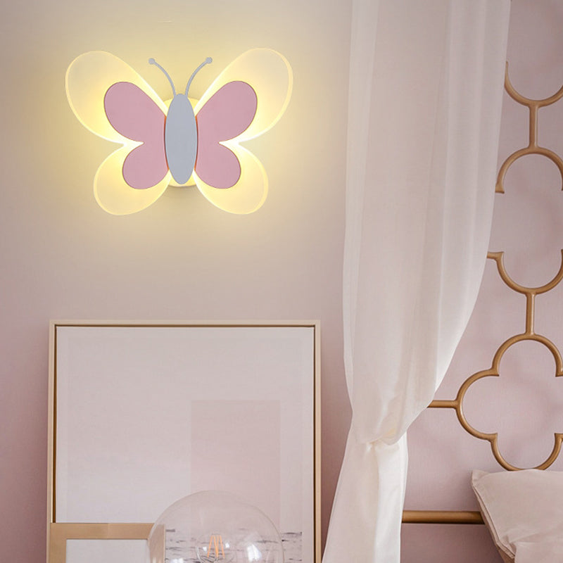 Art Deco Butterfly Shape Acrylic Iron LED Wall Sconce Lamp