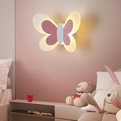 Art Deco Butterfly Shape Acrylic Iron LED Wall Sconce Lamp