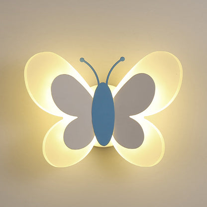 Art Deco Butterfly Shape Acrylic Iron LED Wall Sconce Lamp