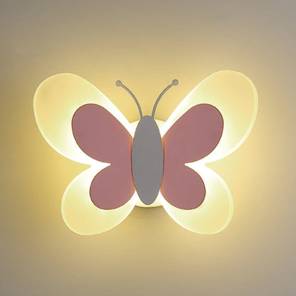 Art Deco Butterfly Shape Acrylic Iron LED Wall Sconce Lamp