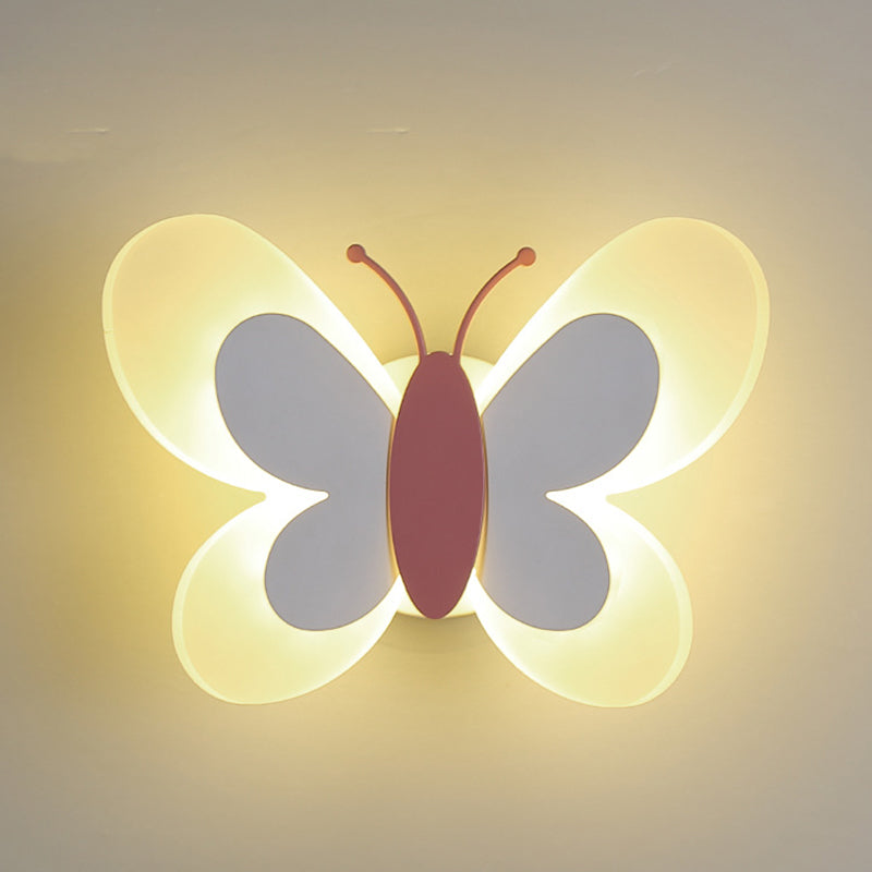 Art Deco Butterfly Shape Acrylic Iron LED Wall Sconce Lamp