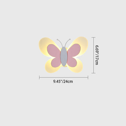 Art Deco Butterfly Shape Acrylic Iron LED Wall Sconce Lamp