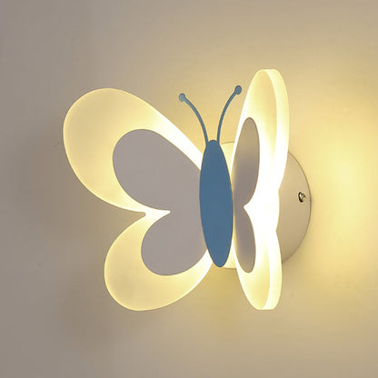 Art Deco Butterfly Shape Acrylic Iron LED Wall Sconce Lamp