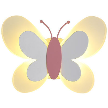 Art Deco Butterfly Shape Acrylic Iron LED Wall Sconce Lamp