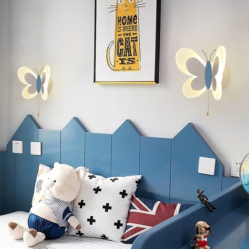 Art Deco Butterfly Shape Acrylic Iron LED Wall Sconce Lamp
