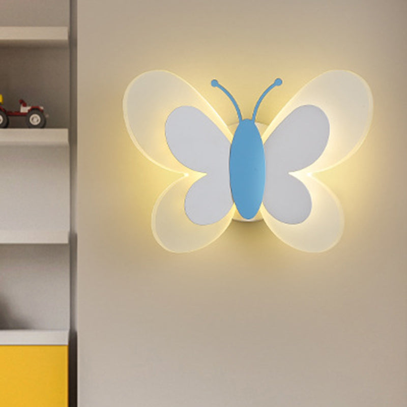 Art Deco Butterfly Shape Acrylic Iron LED Wall Sconce Lamp