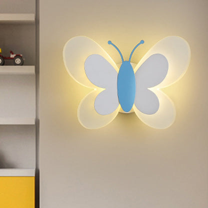 Art Deco Butterfly Shape Acrylic Iron LED Wall Sconce Lamp
