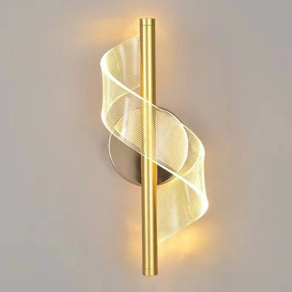 Round Line Bend Acrylic Iron LED Wall Sconce Lamp