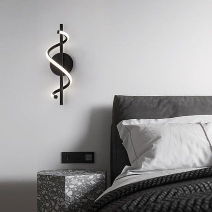Round Line Bend Acrylic Iron LED Wall Sconce Lamp