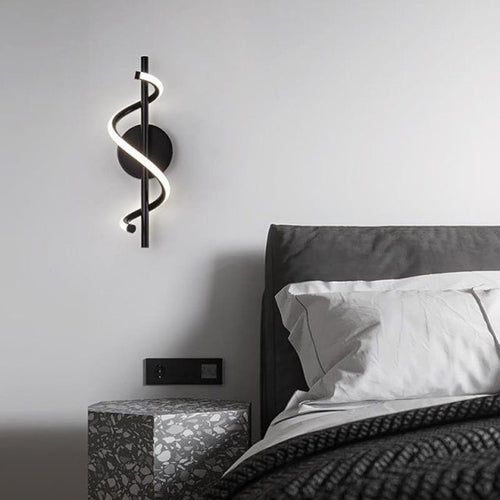 Round Line Bend Acrylic Iron LED Wall Sconce Lamp