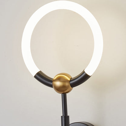Modern Luxury Round Bar Acrylic Iron LED Wall Sconce Lamp