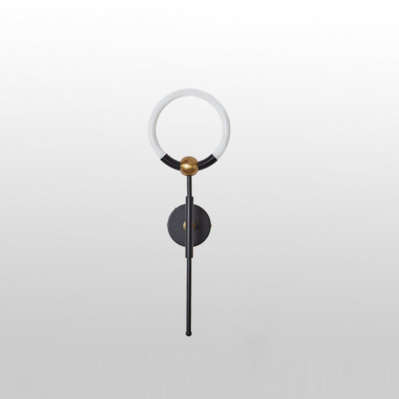 Modern Luxury Round Bar Acrylic Iron LED Wall Sconce Lamp