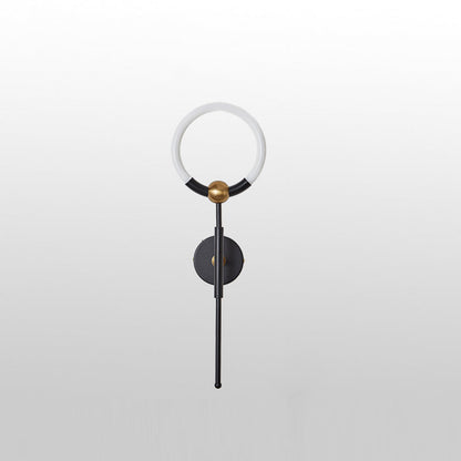 Modern Luxury Round Bar Acrylic Iron LED Wall Sconce Lamp