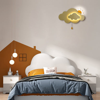 Art Deco Cloud Zipper Acrylic Iron LED Wall Sconce Lamp