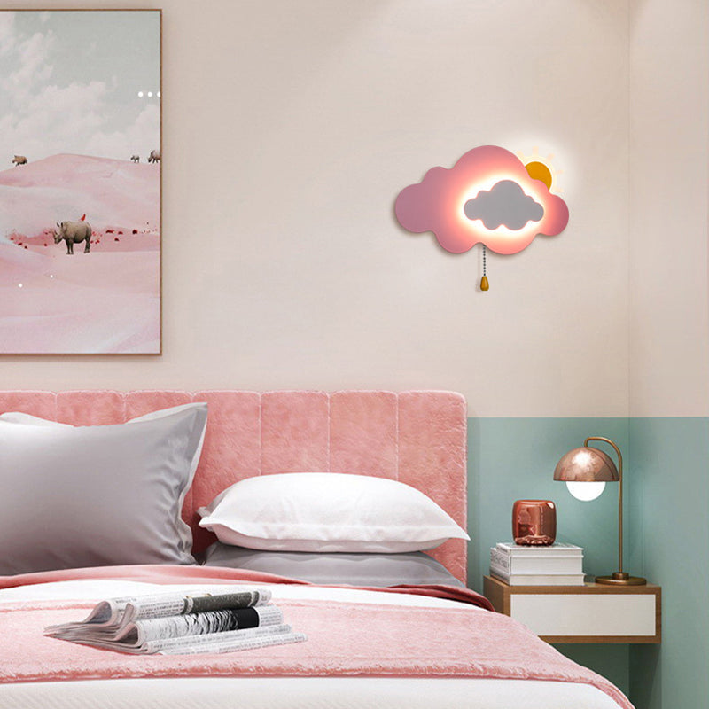 Art Deco Cloud Zipper Acrylic Iron LED Wall Sconce Lamp
