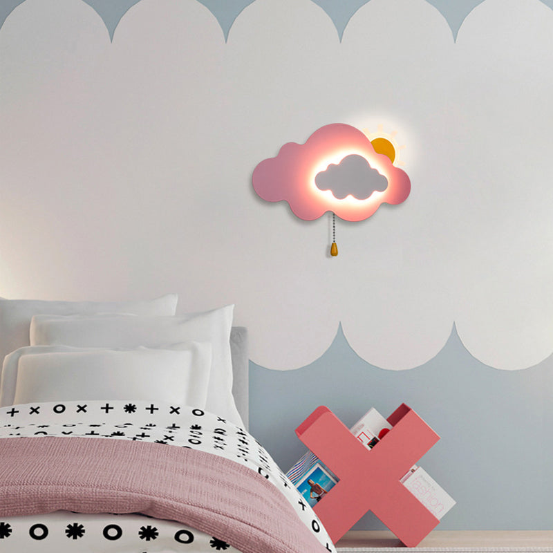 Art Deco Cloud Zipper Acrylic Iron LED Wall Sconce Lamp