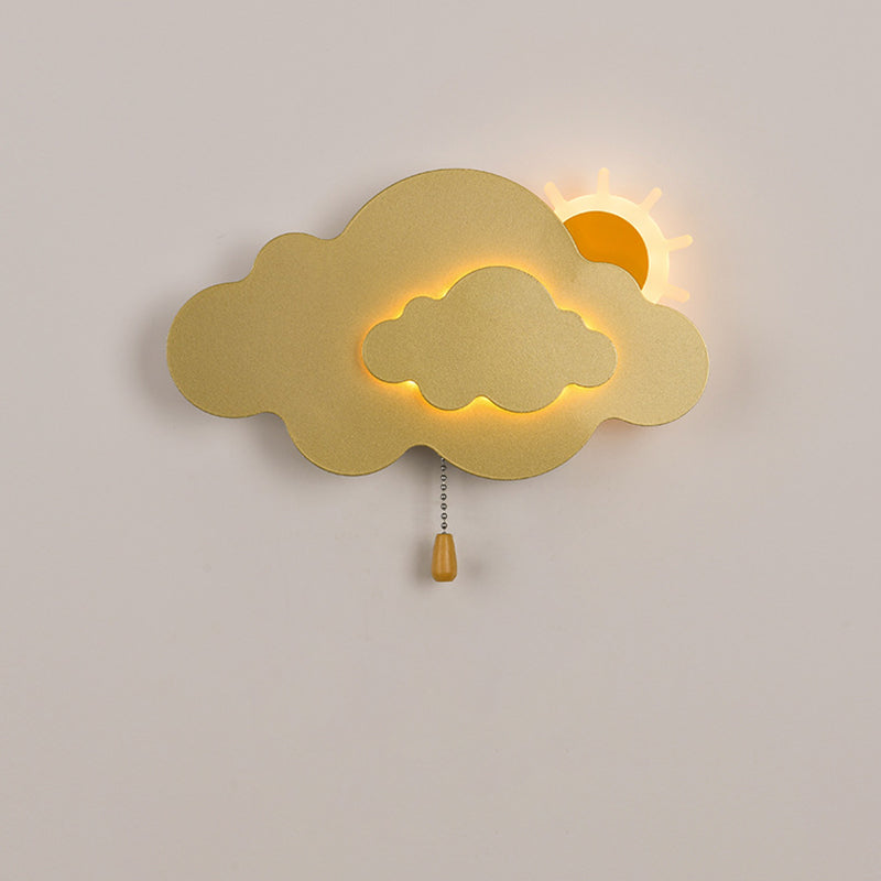 Art Deco Cloud Zipper Acrylic Iron LED Wall Sconce Lamp
