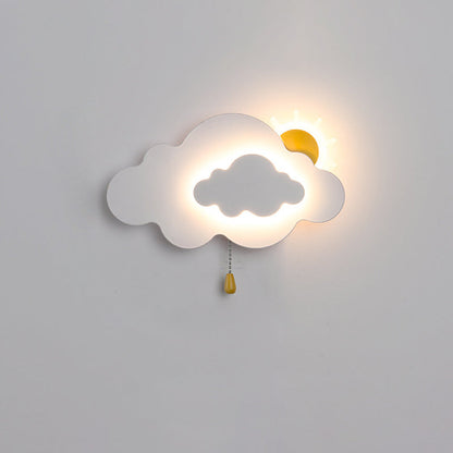 Art Deco Cloud Zipper Acrylic Iron LED Wall Sconce Lamp