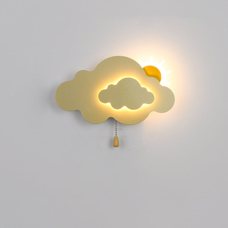 Art Deco Cloud Zipper Acrylic Iron LED Wall Sconce Lamp