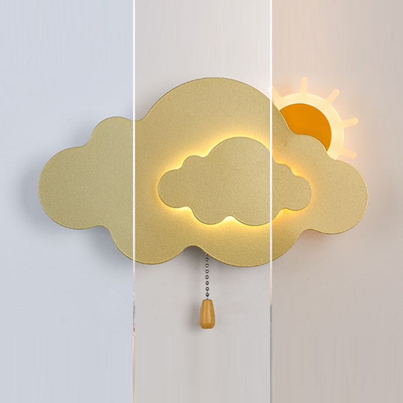 Art Deco Cloud Zipper Acrylic Iron LED Wall Sconce Lamp