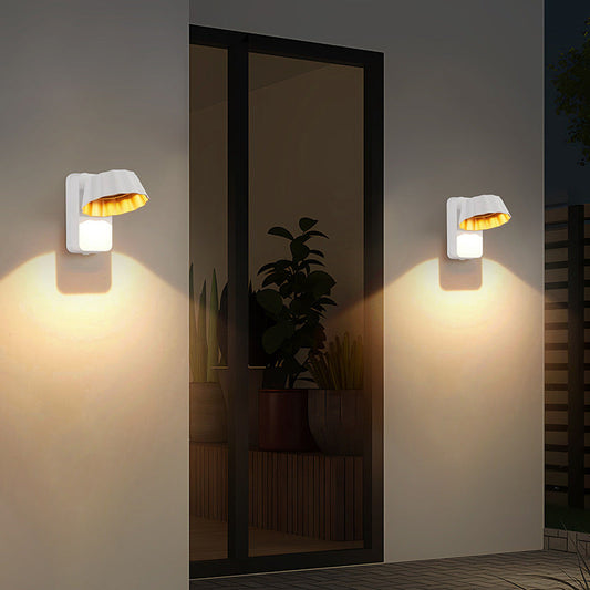Distressed Round Square Aluminum LED Wall Sconce Lamp