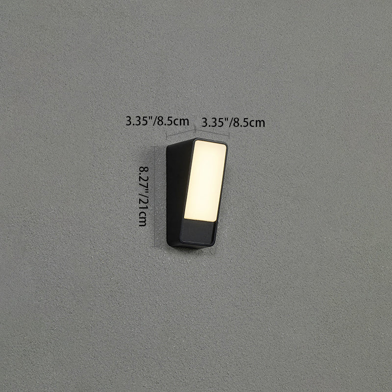 Minimalist Tilted Rectangle Aluminum LED Wall Sconce Lamp