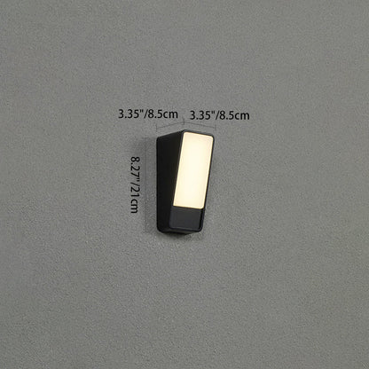 Minimalist Tilted Rectangle Aluminum LED Wall Sconce Lamp
