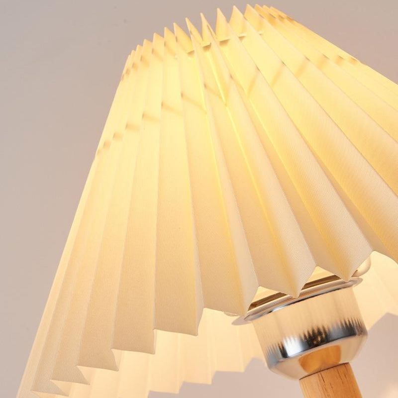 Pleated Column Pleated Wood 1-Light Wall Sconce Lamp