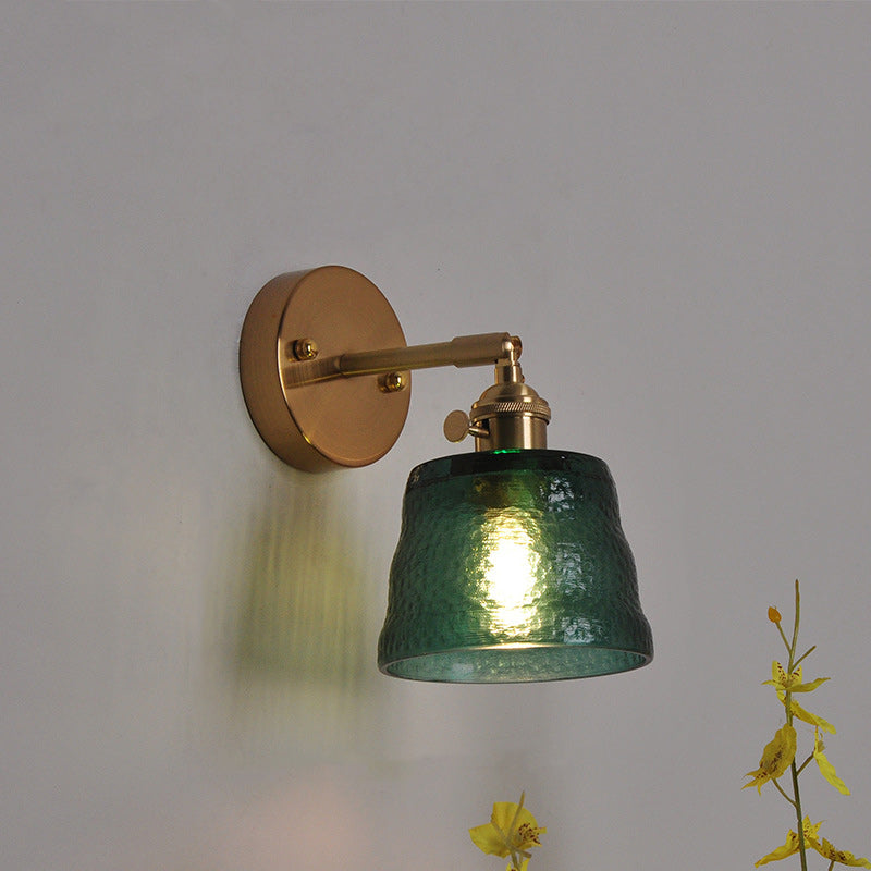 Scandinavian Round Glass Iron 1-Light Wall Sconce Lamp