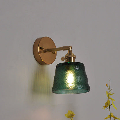 Scandinavian Round Glass Iron 1-Light Wall Sconce Lamp
