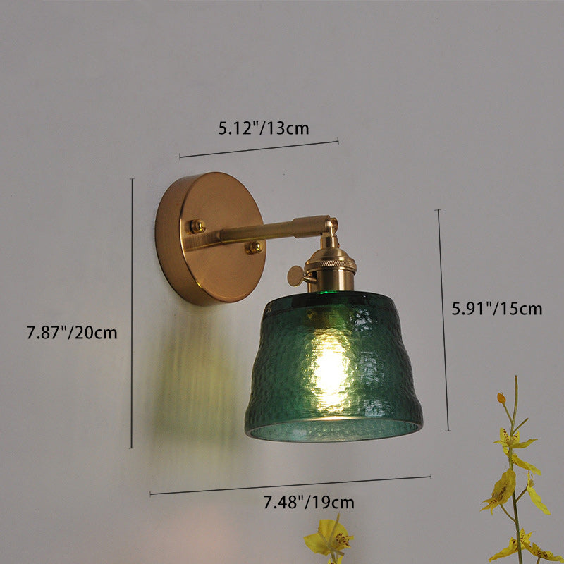 Scandinavian Round Glass Iron 1-Light Wall Sconce Lamp