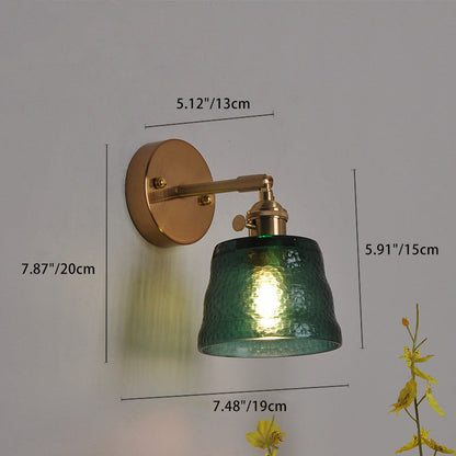 Scandinavian Round Glass Iron 1-Light Wall Sconce Lamp
