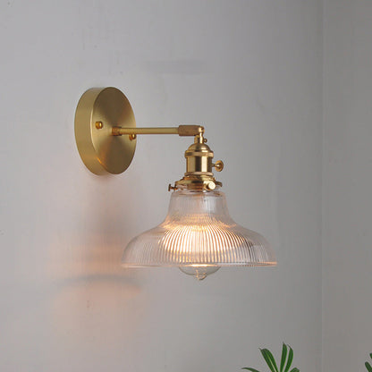 Scandinavian Round Glass Iron 1-Light Wall Sconce Lamp