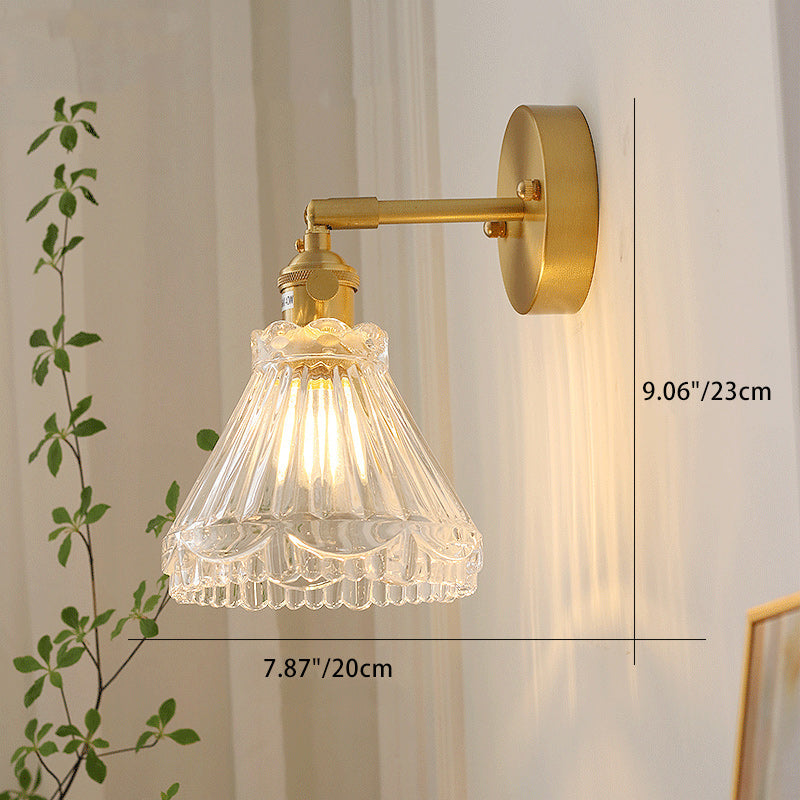 Scandinavian Round Glass Iron 1-Light Wall Sconce Lamp