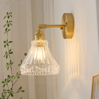 Scandinavian Round Glass Iron 1-Light Wall Sconce Lamp