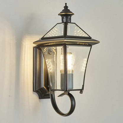 Tapered Round Glass Copper 1/3 Light Wall Sconce Lamp