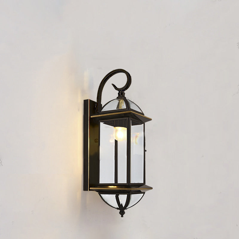 Tapered Round Glass Copper 1/3 Light Wall Sconce Lamp