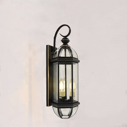 Tapered Round Glass Copper 1/3 Light Wall Sconce Lamp