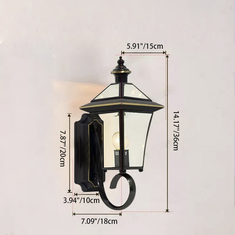 Tapered Round Glass Copper 1/3 Light Wall Sconce Lamp