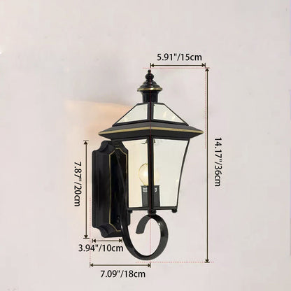 Tapered Round Glass Copper 1/3 Light Wall Sconce Lamp