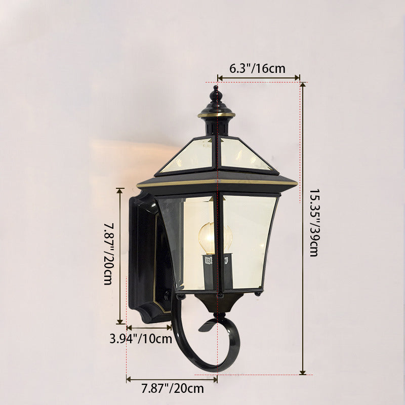 Tapered Round Glass Copper 1/3 Light Wall Sconce Lamp