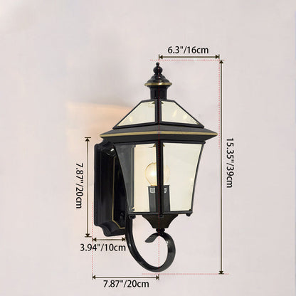 Tapered Round Glass Copper 1/3 Light Wall Sconce Lamp