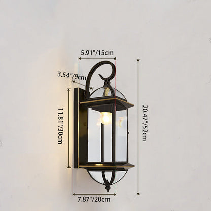 Tapered Round Glass Copper 1/3 Light Wall Sconce Lamp