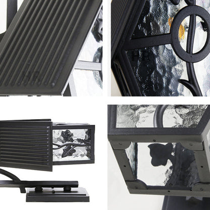 House Shape Square Glass Aluminum 1-Light Wall Sconce Lamp