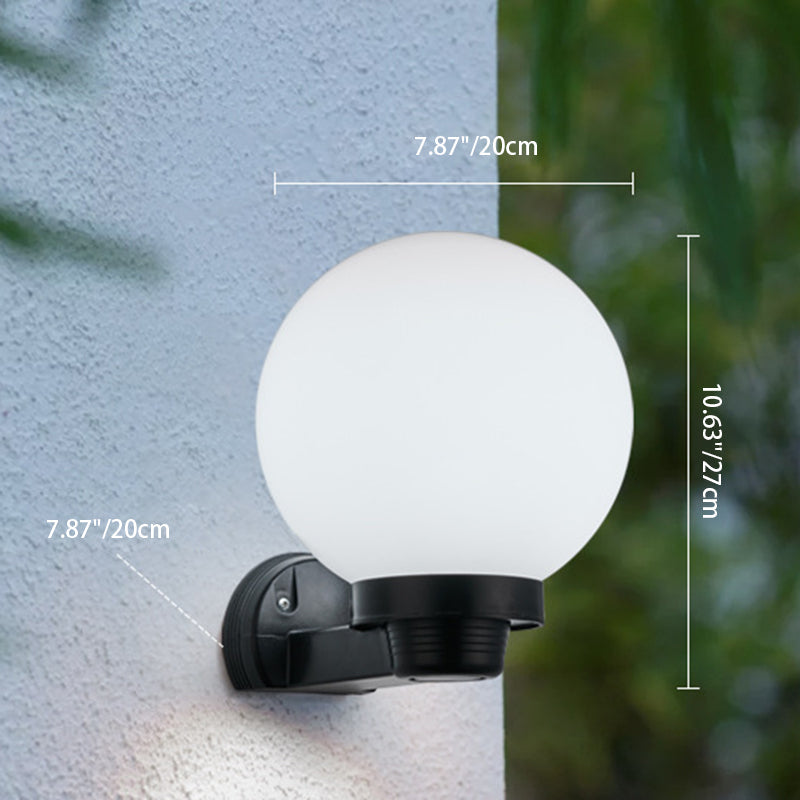 Simplicity Ball Acrylic ABS Iron 1-Light Wall Sconce Lamp