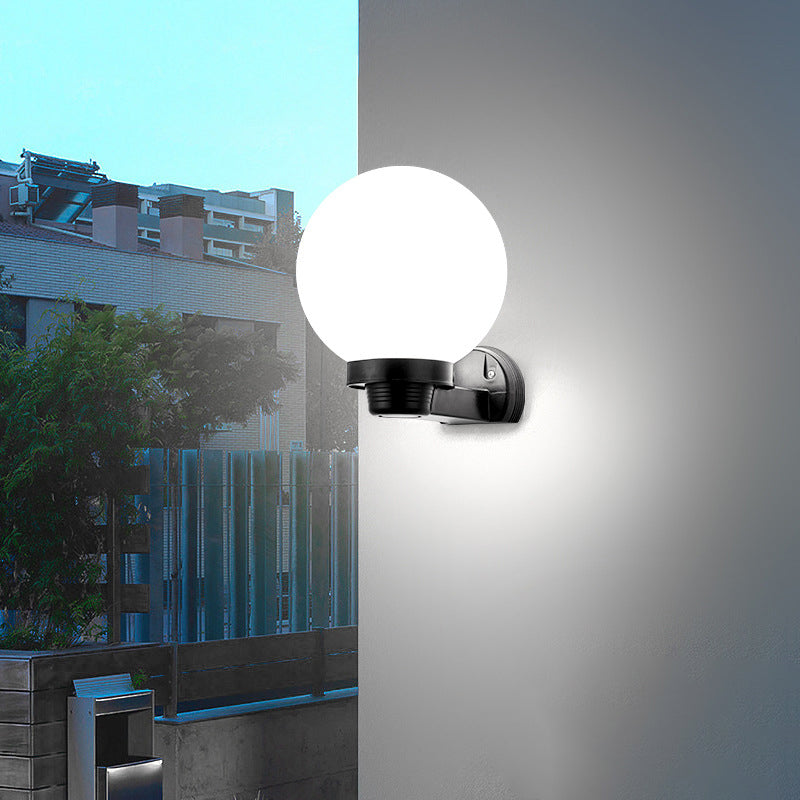 Simplicity Ball Acrylic ABS Iron 1-Light Wall Sconce Lamp