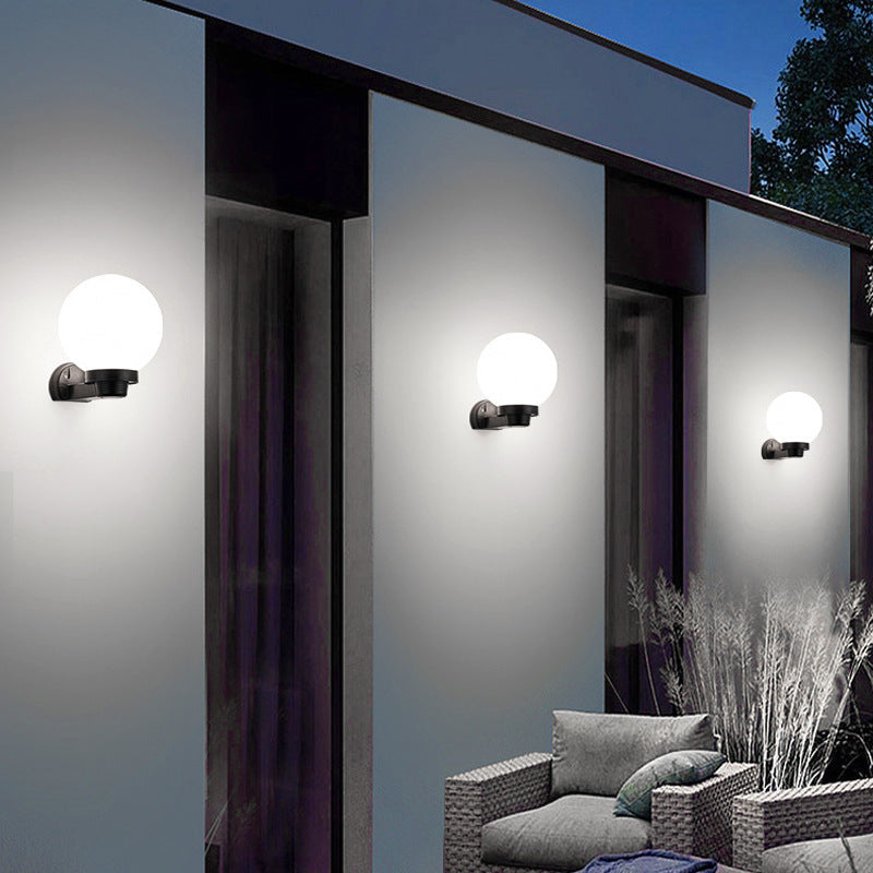 Simplicity Ball Acrylic ABS Iron 1-Light Wall Sconce Lamp