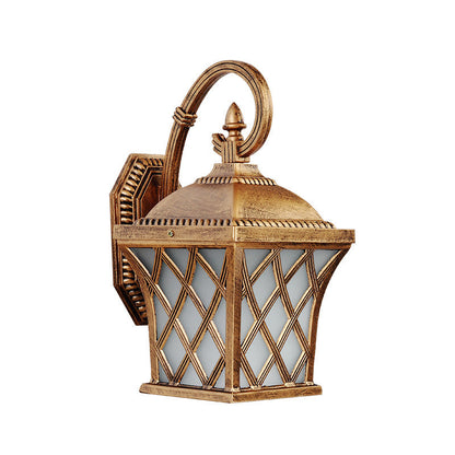 Square Fishing Net Glass Aluminum 1-Light Wall Sconce Lamp