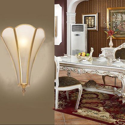 Scandinavian Square Glass Copper 1-Light Wall Sconce Lamp