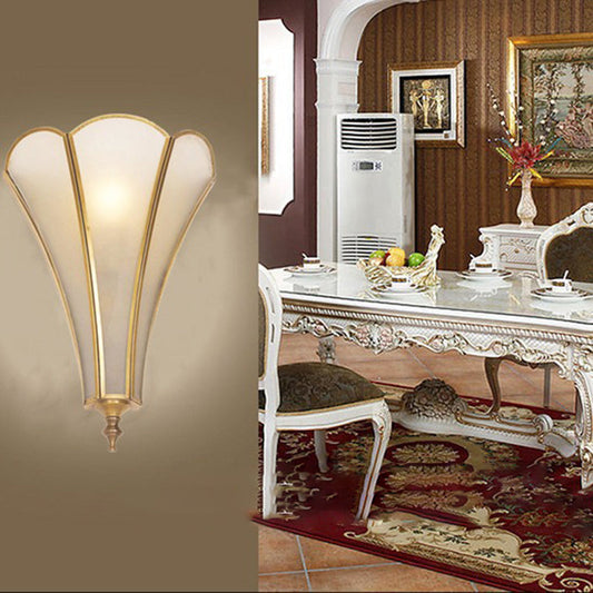 Scandinavian Square Glass Copper 1-Light Wall Sconce Lamp